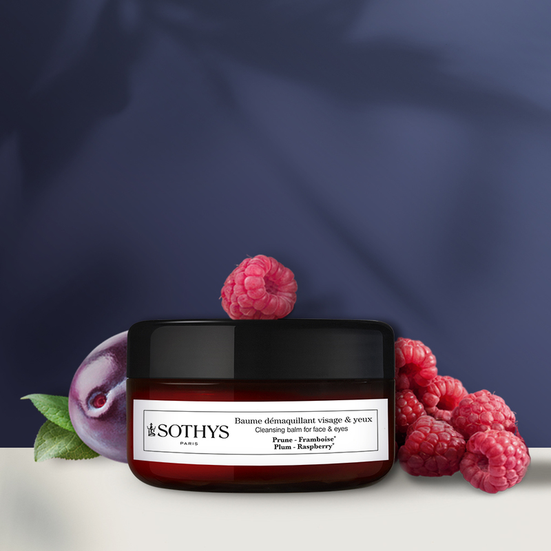 Cleansing balm for face & eyes PLUM - RASPERBERRY / Нежный бальзам для очищения кожи лица и глаз "Слива-Малина" 