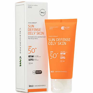 INNO-DERMA Sun Defense Oily Skin SPF 50+/Солнцезащитный крем для жирной кожи SPF50+ 60 мл